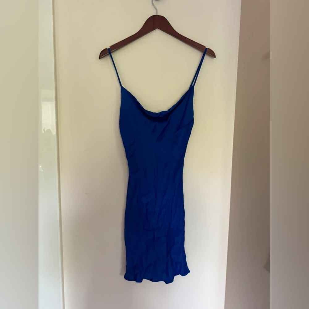 blue mini dress